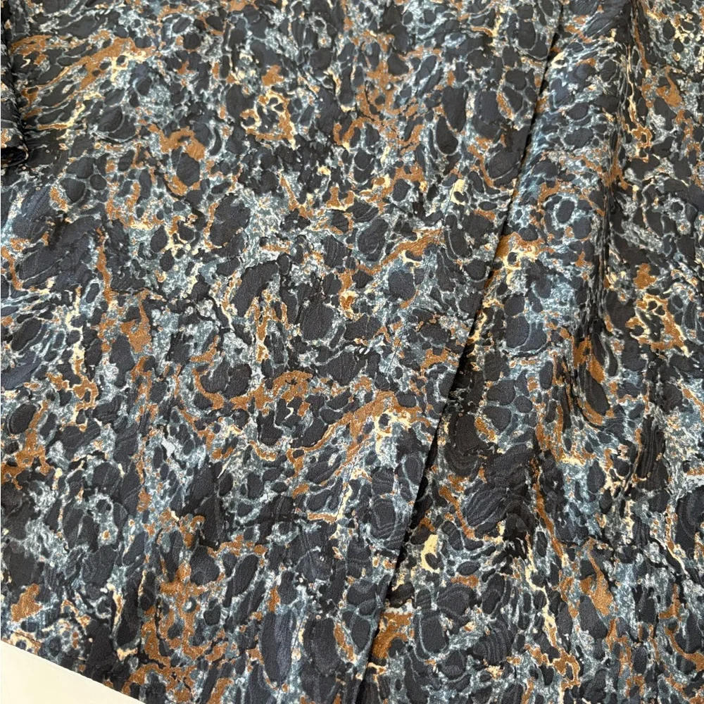 Lafayette 148 New York Silk Multicolor Button Down Shirt XS - Picture 3 of 6